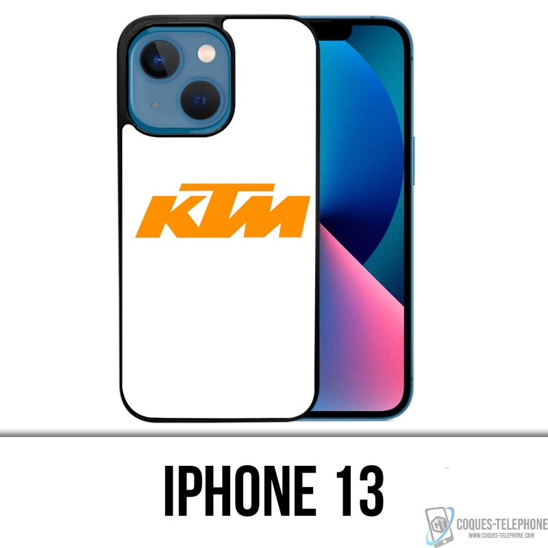 Funda para iPhone 13 - Logo Ktm Fondo Blanco