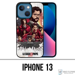 Funda iPhone 13 - La Casa De Papel - Pintura Comics
