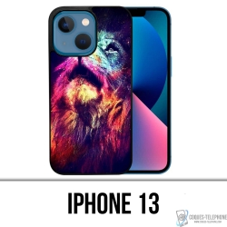 Coque iPhone 13 - Lion Galaxie