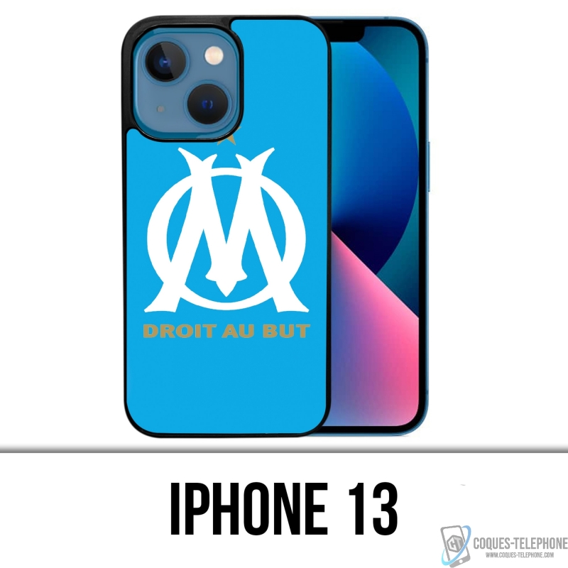 Coque iPhone 13 - Logo Om Marseille Bleu