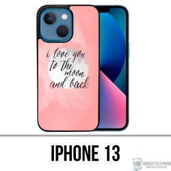 IPhone 13 Case - Liebesbotschaft Mondrückseite