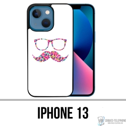 Coque iPhone 13 - Lunettes Moustache