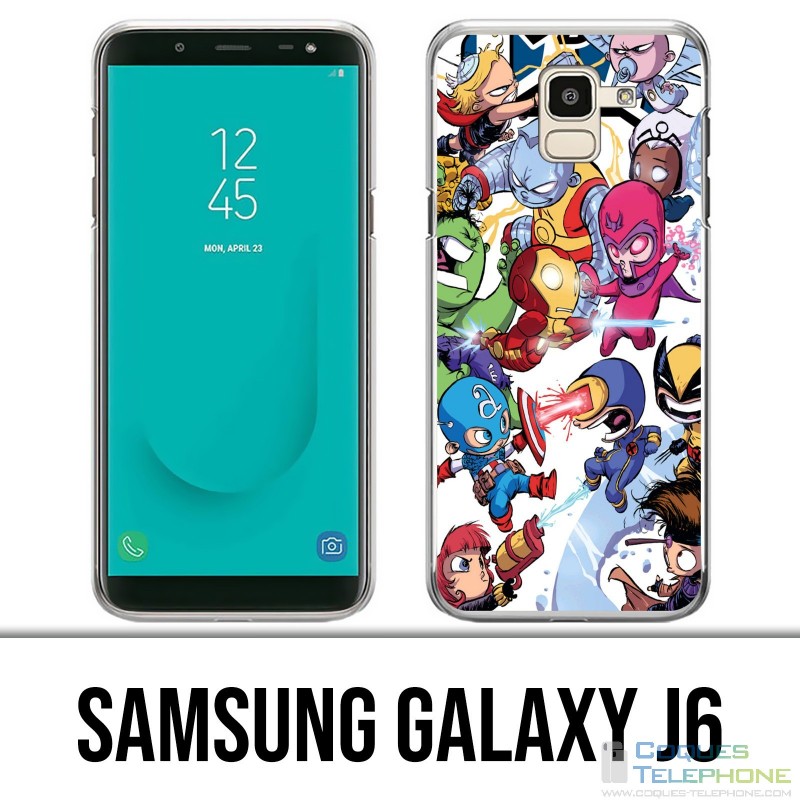 Samsung Galaxy J6 Hülle - Niedliche Marvel Heroes