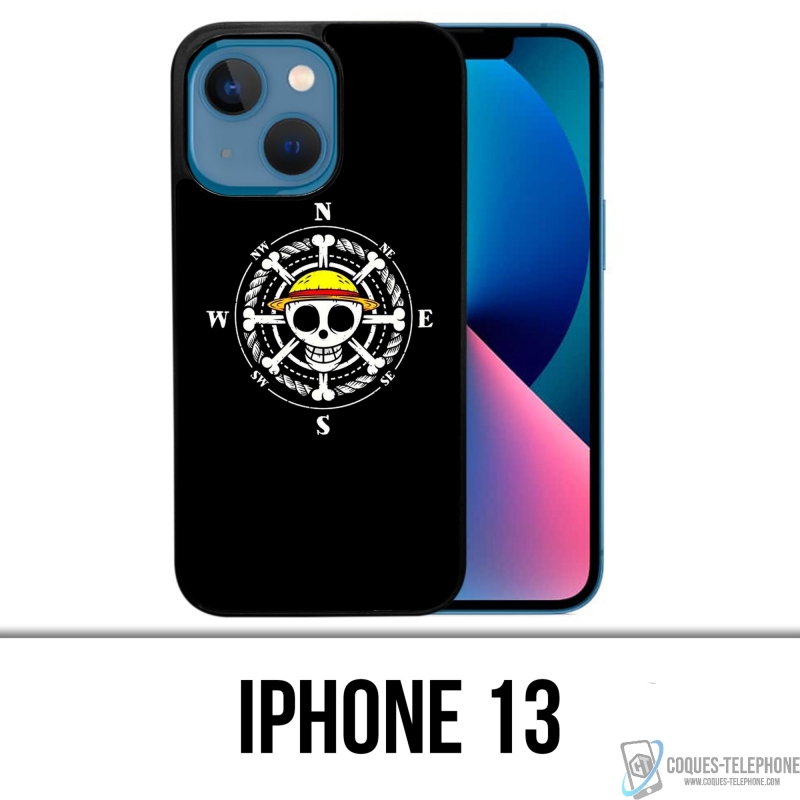 Coque iPhone 13 - One Piece Logo Boussole