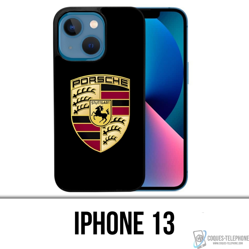 Custodia per iPhone 13 - Logo Porsche nera
