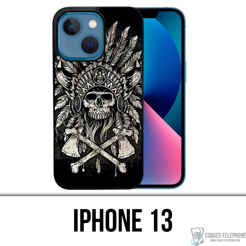 Funda para iPhone 13 - Plumas de cabeza de calavera