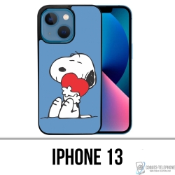 Coque iPhone 13 - Snoopy Coeur