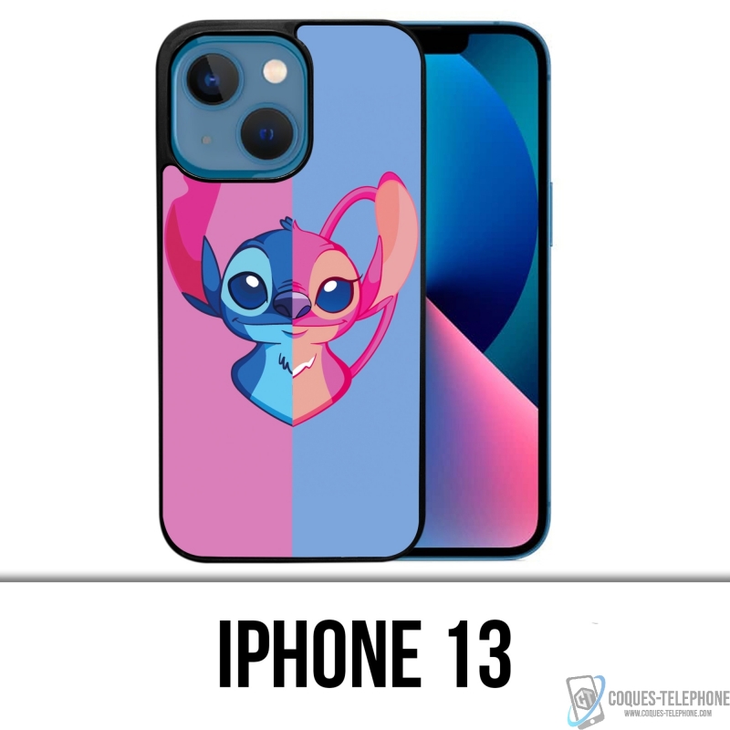 Coque iPhone 13 - Stitch Angel Coeur Split