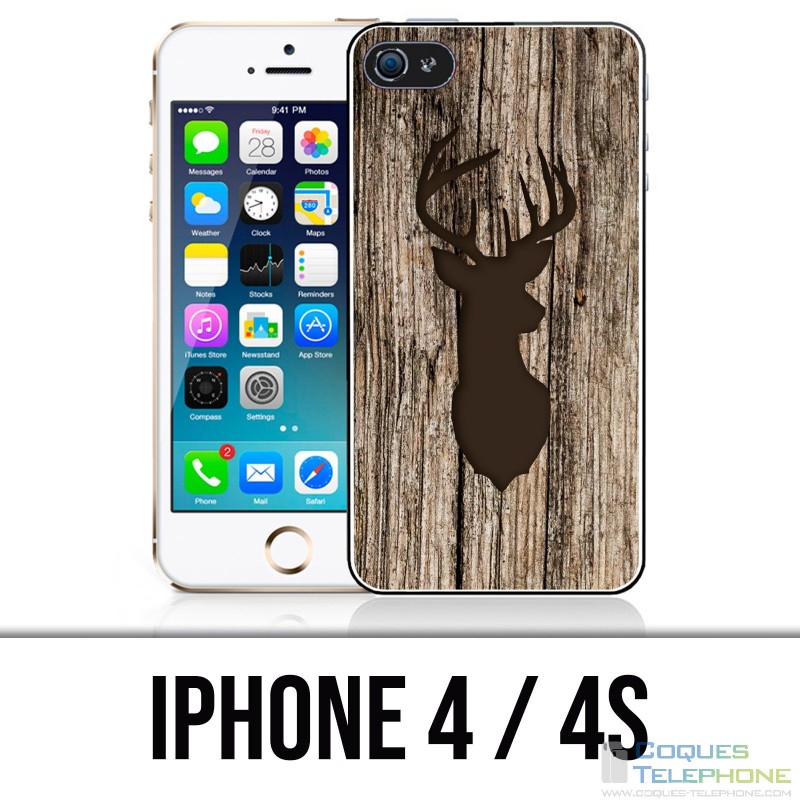 IPhone 4 / 4S Fall - Vogel-Holz-Rotwild