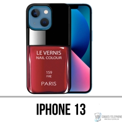 Coque iPhone 13 - Vernis Paris Rouge