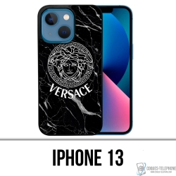 Funda para iPhone 13 - Versace Black Marble