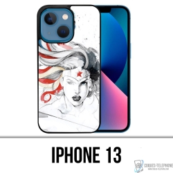 Coque iPhone 13 - Wonder Woman Art