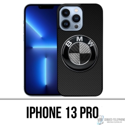 Coque iPhone 13 Pro - Bmw Logo Carbone