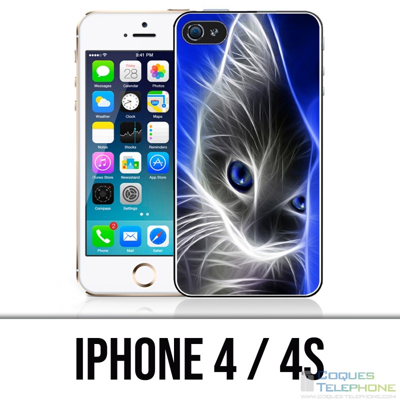 Coque iPhone 4 / 4S - Chat Blue Eyes
