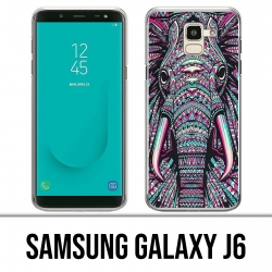 Samsung Galaxy J6 Hülle - Bunter aztekischer Elefant