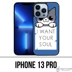 Custodia per iPhone 13 Pro - Gatto voglio la tua anima