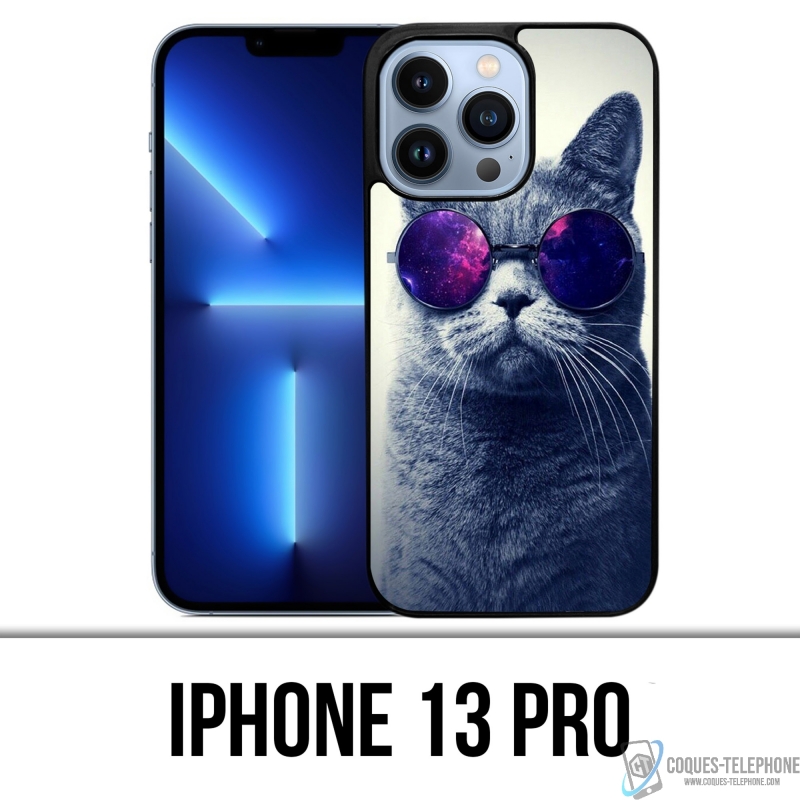 Cover iPhone 13 Pro - Occhiali Galaxy Cat