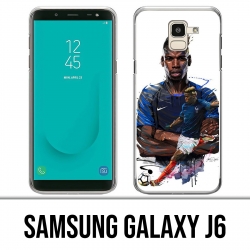 Samsung Galaxy J6 Hülle - Fußball Frankreich Pogba Zeichnung