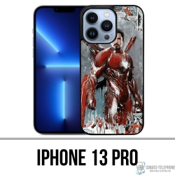 Funda para iPhone 13 Pro - Iron Man Comics Splash