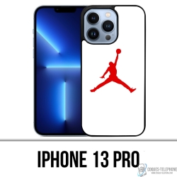 Coque iPhone 13 Pro - Jordan Basketball Logo Blanc