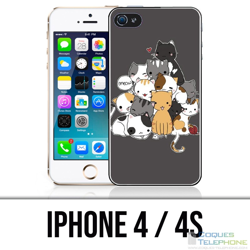 Coque iPhone 4 / 4S - Chat Meow