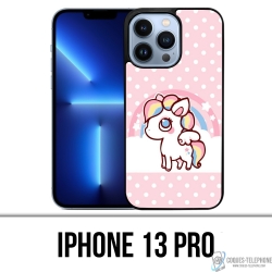 Coque iPhone 13 Pro - Licorne Kawaii
