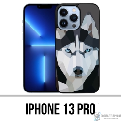 Cover iPhone 13 Pro - Wolf Husky Origami