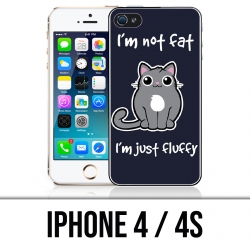 Coque iPhone 4 / 4S - Chat Not Fat Just Fluffy