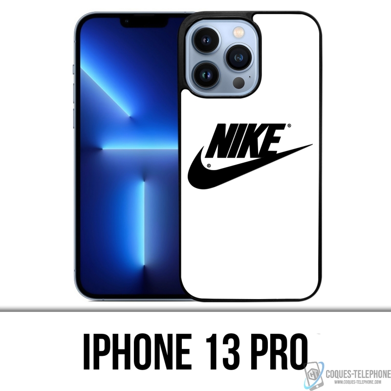 Coque iPhone 13 Pro - Nike Logo Blanc