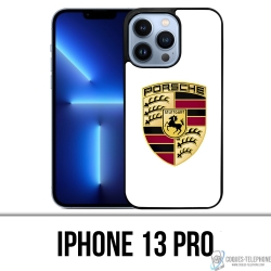 Funda para iPhone 13 Pro - Logo Porsche Blanco