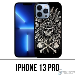 IPhone 13 Pro Case - Skull Head Feathers