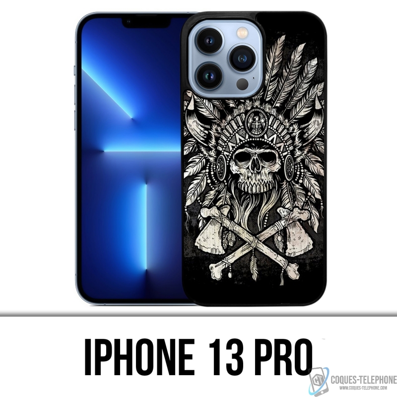 Funda para iPhone 13 Pro - Plumas de cabeza de calavera