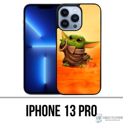 Funda para iPhone 13 Pro - Star Wars Baby Yoda Fanart