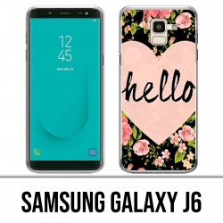 Coque Samsung Galaxy J6 - Hello Coeur Rose