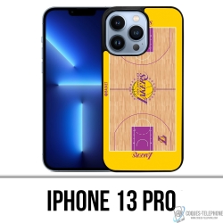 Coque iPhone 13 Pro - Terrain Besketball Lakers Nba
