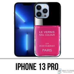 Coque iPhone 13 Pro - Vernis Paris Rose
