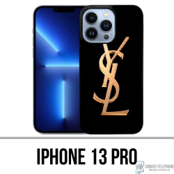 Cover iPhone 13 Pro - Ysl Yves Saint Laurent Logo Oro