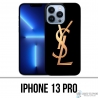 Coque iPhone 13 Pro - Ysl Yves Saint Laurent Gold Logo