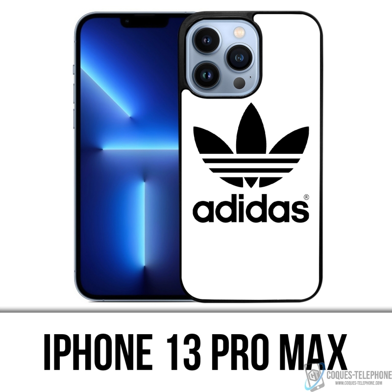 Coque iPhone 13 Pro Max - Adidas Classic Blanc