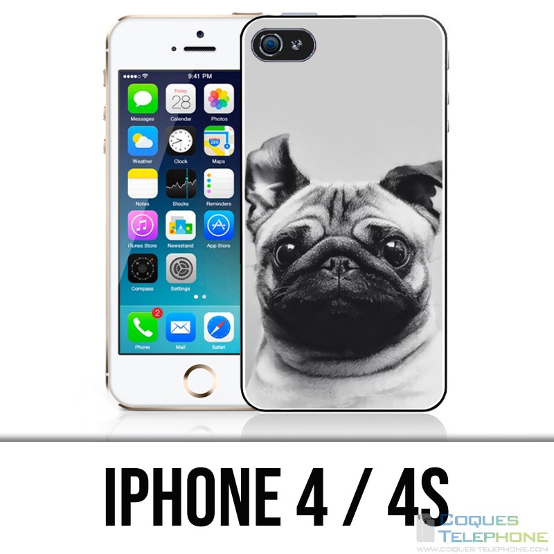 IPhone 4 / 4S Fall - Hund Mops Ohren