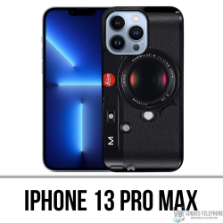 Coque iPhone 13 Pro Max - Appareil Photo Vintage Noir