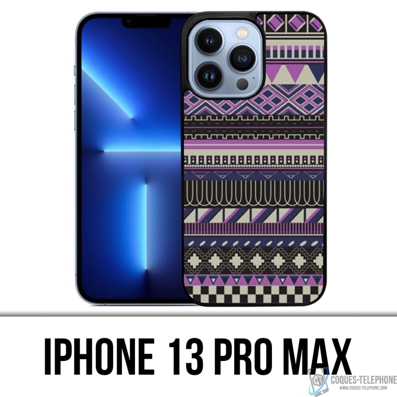 Custodia per iPhone 13 Pro Max - Viola Aztec