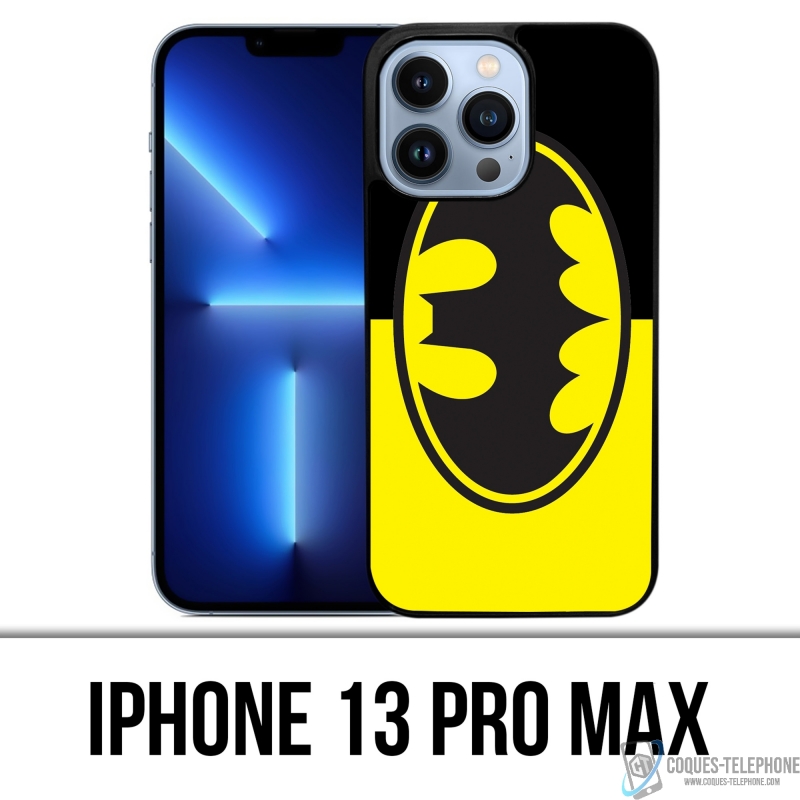 Custodia IPhone 13 Pro Max - Batman Logo Classic Giallo Nero