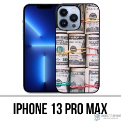 Coque iPhone 13 Pro Max - Billets Dollars Rouleaux