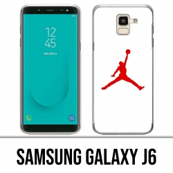 Coque Samsung Galaxy J6 - Jordan Basketball Logo Blanc