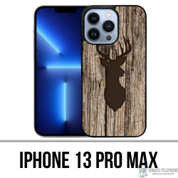 Custodia per iPhone 13 Pro Max - legno di cervo