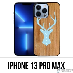 Coque iPhone 13 Pro Max - Cerf Bois Oiseau
