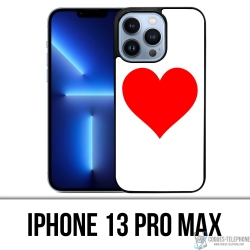 Coque iPhone 13 Pro Max - Coeur Rouge