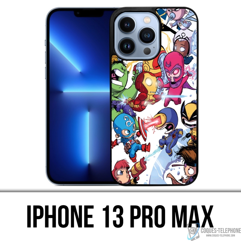 Coque iPhone 13 Pro Max - Cute Marvel Heroes