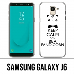 Samsung Galaxy J6 Hülle - Behalten Sie ruhiges Pandicorn-Panda-Einhorn